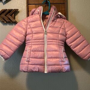 Michael Kors Light Pink Kids Puffer Jacket